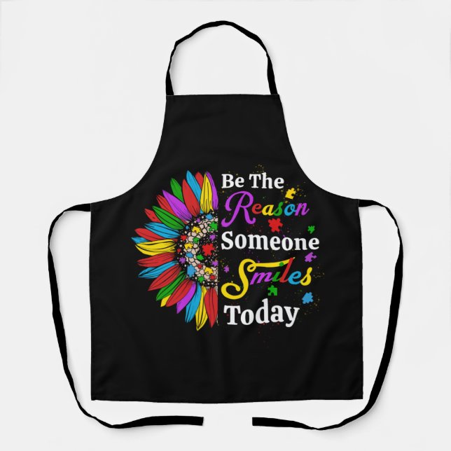 Be The Reason Someone Smiles Today Sunflower Apron (Front)