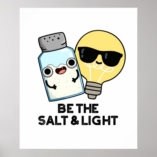 Be The Salt And Light Cute Bible Pun Poster (Front)