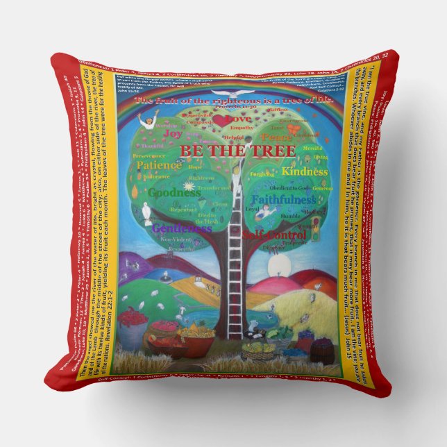 Be the Tree Pillow - Fruits of the Holy Spirit (Front)
