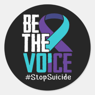 Be The Voice Stop Suicide Awareness Mental Health Classic Round Sticker