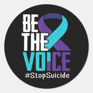 Be the Voice Stop Suicide Awareness Mental Health Classic Round Sticker