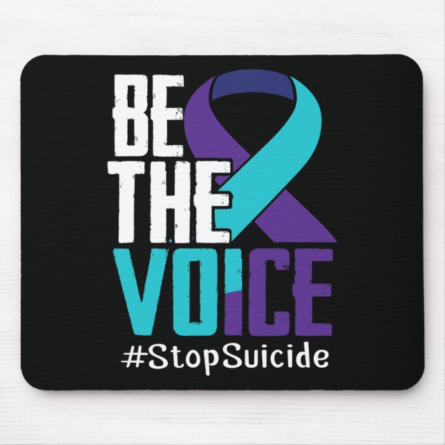 Be the Voice Stop Suicide Awareness Mental Health  Mouse Pad (Front)