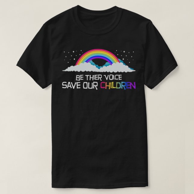Be Their Voice Save Our Children  End Human Traffi T-Shirt (Design Front)