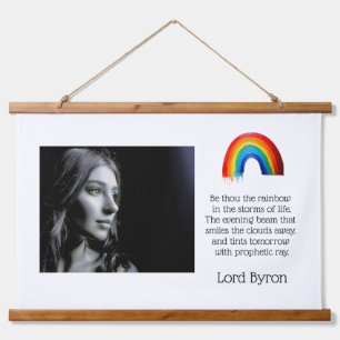 Be thou The Rainbow Lord Byron Quote Hanging Tapestry