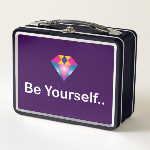 Be tough and bold like a diamond  metal lunch box