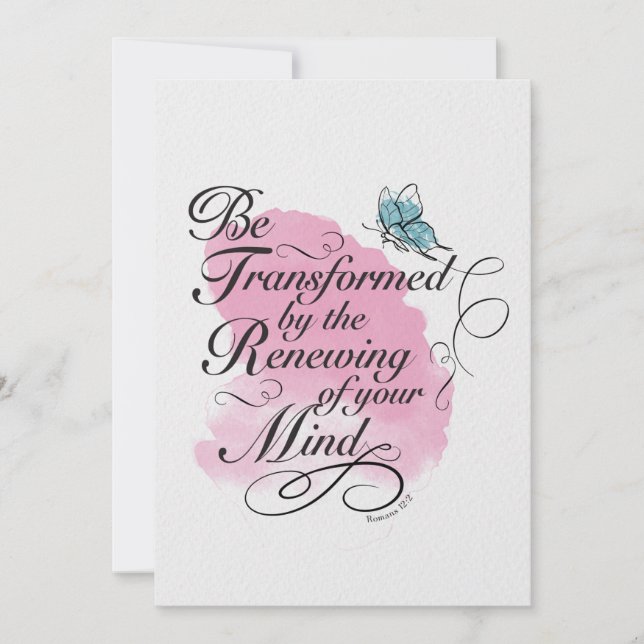 Be transformed and renewed - Romans 12 : 2 (Front)