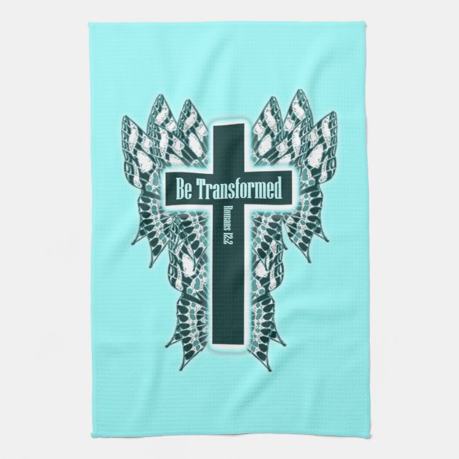 Be Transformed – Romans 12:2 Tea Towel (Vertical)