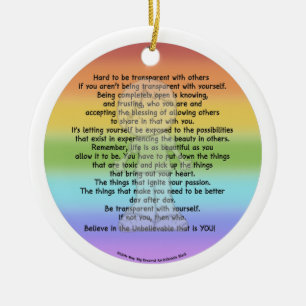 Be Transparent Ceramic Ornament