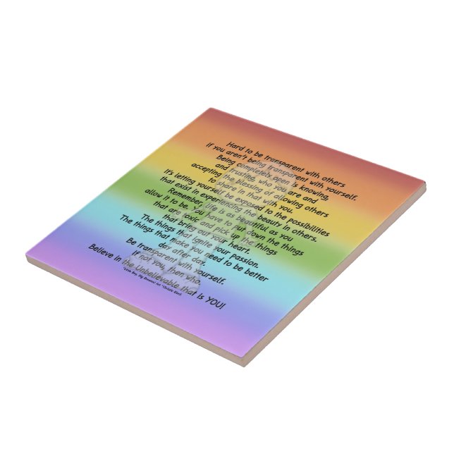 Be Transparent Ceramic Tile (Side)