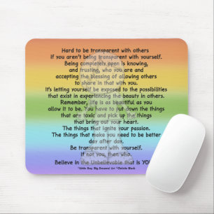 Be Transparent Mouse Pad