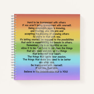Be Transparent Notebook