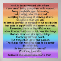 Be Transparent