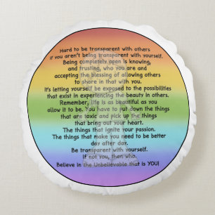 Be Transparent Round Cushion