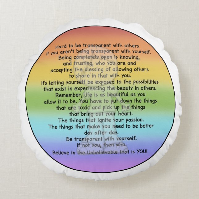 Be Transparent Round Cushion (Front)