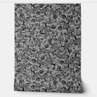 Be true be yourself typographic print pattern wallpaper