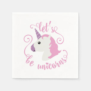 Be Unicorns (emoji) Napkin