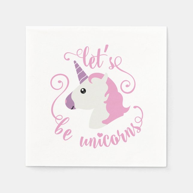 Be Unicorns (emoji) Napkin (Front)