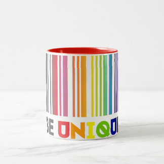 Be Unique Bar Code Lgbt Pride Two-Tone Coffee Mug