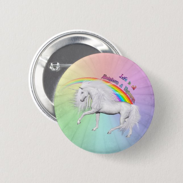 Be Unique, Be a Unicorn 6 Cm Round Badge (Front & Back)