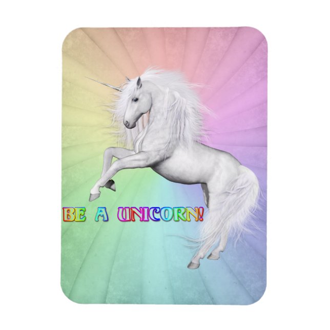 Be Unique, Be a Unicorn Magnet (Vertical)