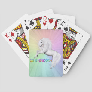 Be Unique, Be a Unicorn Playing Cards