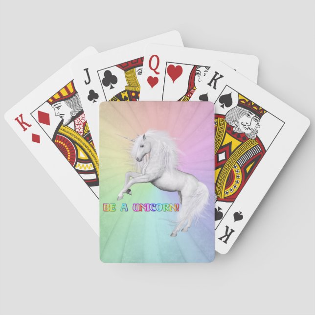 Be Unique, Be a Unicorn Playing Cards (Back)