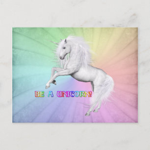 Be Unique, Be a Unicorn Postcard