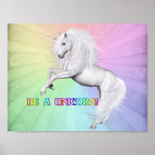 Be Unique, Be a Unicorn Poster