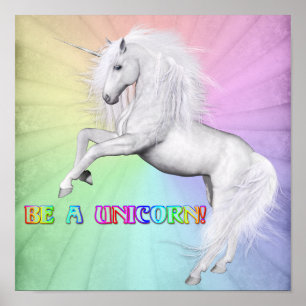 Be Unique, Be a Unicorn Poster