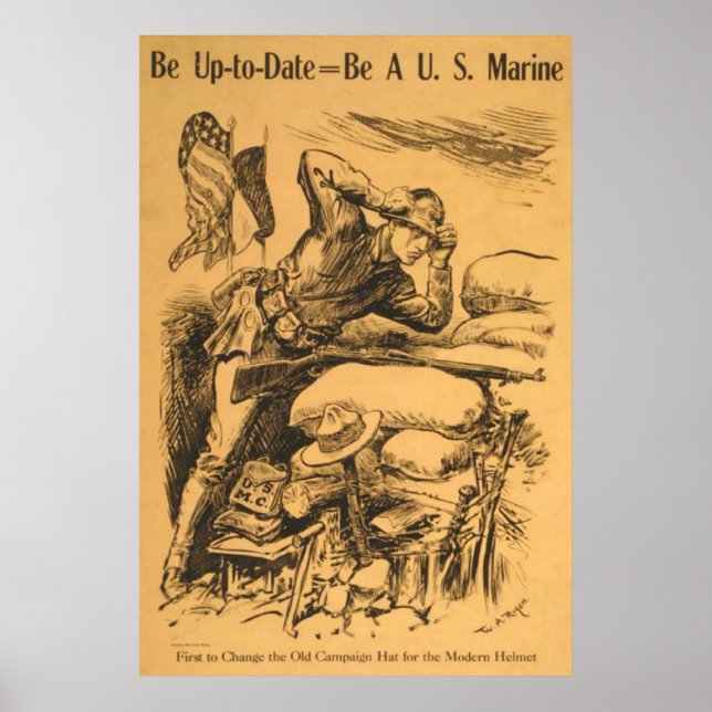 Be Up To Date - Be A U.S. Marine Poster (Front)