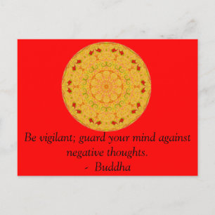 Be vigilant; guard your mind against negative..... postcard