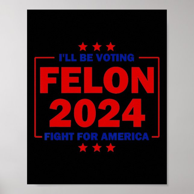Be Voting Felon 2024 Fight For America Trump 2024  Poster (Front)