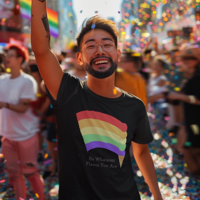 Be Whatever Flavour Rainbow Cone Personalised T-Shirt (Creator Uploaded)