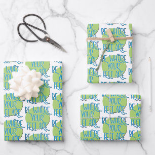 Be Where Your Feet Are Recovery Slogan Wrapping Paper Sheet
