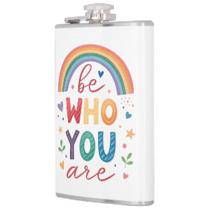 Be who you are hip flask