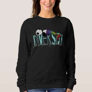 Be Whoever You Are Diversity Rainbow Panda Merman  Sweatshirt