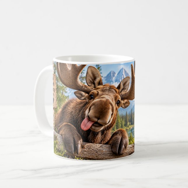 Be Wild Be Different Moose Coffee Mug (Front Left)