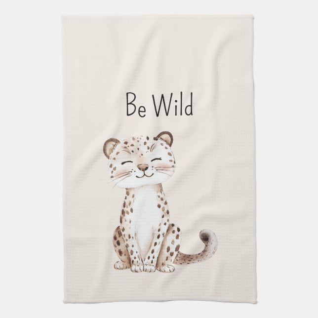 Be Wild Cheetah Tea Towel (Vertical)