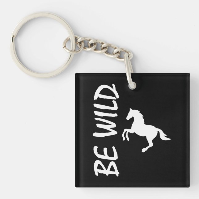 Be Wild – Strong Decorative Horse Design Key Ring (Front)