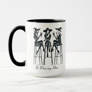 Be-Wine-ing Hour,Elegant Witches Wine Night,Modern Mug