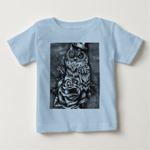 Be wise tattoo style owl artwork for baby. baby T-Shirt