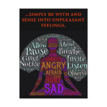 Be With Your Feelings Postcard