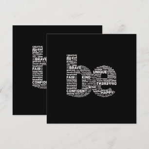 Be Word Art Card – Motivational Greeting Card