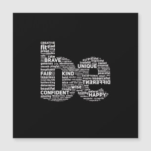 Be Word Art Magnetic Card