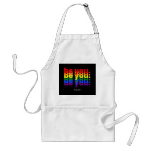 Be You Be Proud LGBTQ Pride Rainbow Lesbian Gay L Standard Apron