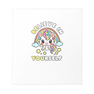 Be You Believe In Yourself Unicorn Positive Messag Notepad