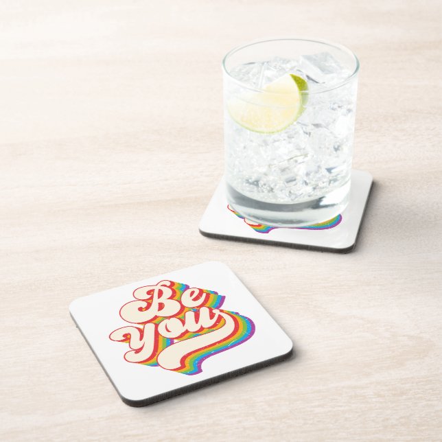 Be You! Cork-Backed Coasters (Right Side)
