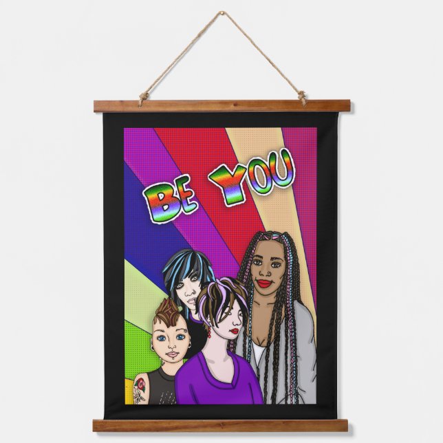 Be You | Diverse Group of People Hanging Tapestry (Front)