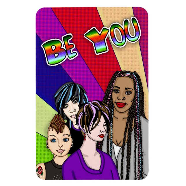 Be You | Diverse People | Pop Art    Magnet (Vertical)