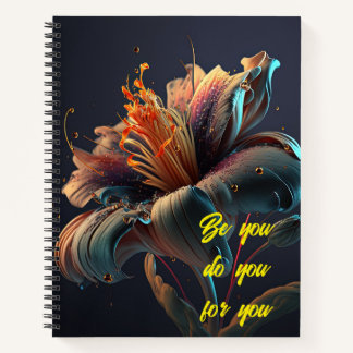be you do you for you flower notebook